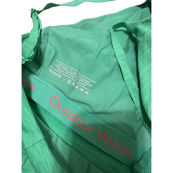 Outdoor voices tech sweat criss cross tank jade green size Small - Picture 3 of 6